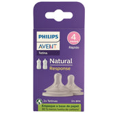Chupa para Tetero Avent Natural Response x 2 unds nivel 4
